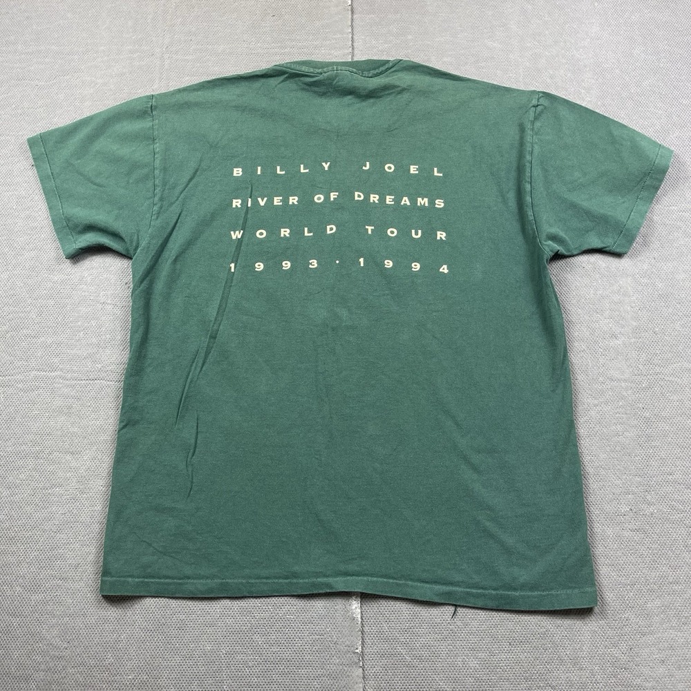 Vintage Billy Joel Shirt Mens XL Green River of Dreams Single Stitch Tour 90s - Picture 7 of 10